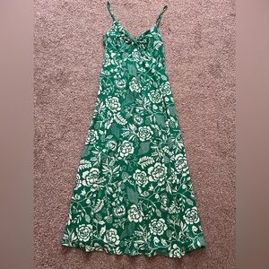 Gorgeous Green & White Floral Midi Dress
